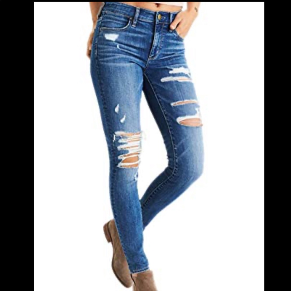 Medium Wash American Eagle Jeggings Size 6